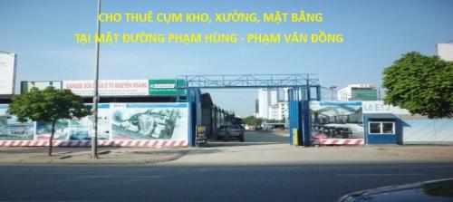 Cho thuê 400m2 kho, xưởng mới 100%, mặt đường Phạm Hùng (gần Keangnam),  Nam Từ Liêm, Hà Nội.